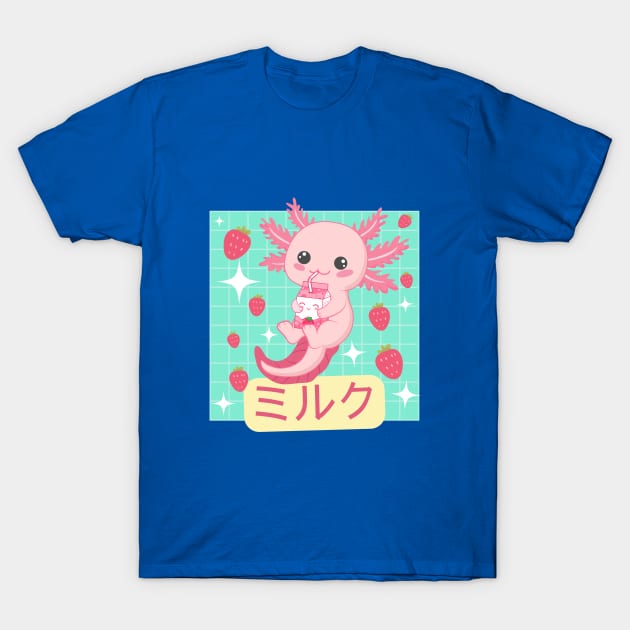 Cute Japanese Strawberry Milk Shirt, Unisex Milk shirt, Cute Milk Mascot Tshirts, Gift shirt for milk lover, Cute japanese mascot shirt T-Shirt by GuavanaboyMerch